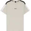 Cotton-blend pajama T-shirt with color-blocking