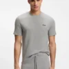 Cotton-blend pajama T-shirt with embroidered logo