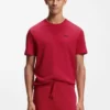 Cotton-blend pajama T-shirt with embroidered logo