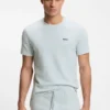 Cotton-blend pajama T-shirt with embroidered logo