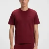 Cotton-blend pajama T-shirt with embroidered logo