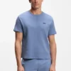 Cotton-blend pajama T-shirt with embroidered logo