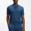 Cotton-blend pajama T-shirt with embroidered logo