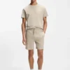 Cotton-blend pajama T-shirt with embroidered logo