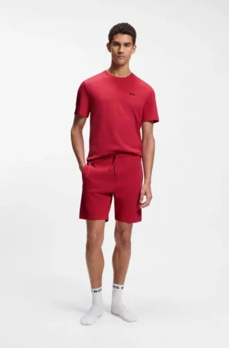 Cotton-blend pajama T-shirt with embroidered logo