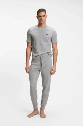 Cotton-blend pajama T-shirt with embroidered logo
