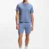 Cotton-blend pajama T-shirt with embroidered logo