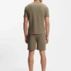 Cotton-blend pajama T-shirt with embroidered logo