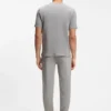 Cotton-blend pajama T-shirt with embroidered logo