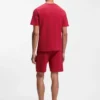 Cotton-blend pajama T-shirt with embroidered logo