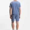 Cotton-blend pajama T-shirt with embroidered logo