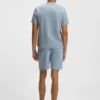 Cotton-blend pajama T-shirt with embroidered logo