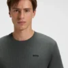 Cotton-blend pajama T-shirt with embroidered logo