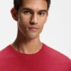 Cotton-blend pajama T-shirt with embroidered logo