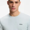 Cotton-blend pajama T-shirt with embroidered logo