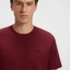 Cotton-blend pajama T-shirt with embroidered logo
