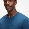 Cotton-blend pajama T-shirt with embroidered logo