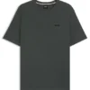 Cotton-blend pajama T-shirt with embroidered logo