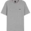 Cotton-blend pajama T-shirt with embroidered logo