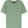 Cotton-blend pajama T-shirt with embroidered logo