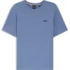 Cotton-blend pajama T-shirt with embroidered logo