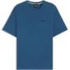 Cotton-blend pajama T-shirt with embroidered logo