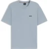 Cotton-blend pajama T-shirt with embroidered logo