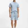 Cotton-blend shorts with waffle texture