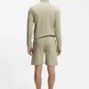 Cotton-blend shorts with waffle texture
