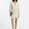 Cotton-blend sweater with knitted wave structure