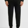 Cotton-blend sweatpants with waffle structure