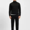 Cotton-blend sweatpants with waffle structure