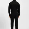 Cotton-blend sweatpants with waffle structure