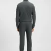 Cotton-blend sweatpants with waffle structure