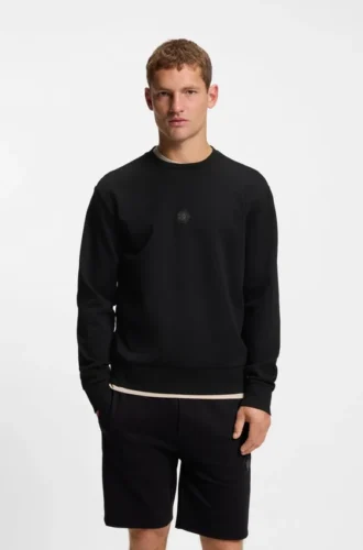 Cotton-blend sweatshirt with Double B monogram Cotton-blend sweatshirt with Double B monogram