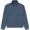 Cotton-blend sweatshirt with drop-needle stripe