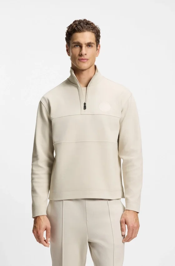 Cotton-blend sweatshirt with tennis-themed logo Cotton-blend sweatshirt with tennis-themed logo