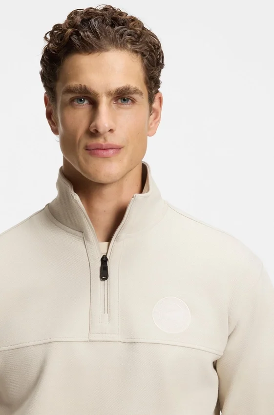 Cotton-blend sweatshirt with tennis-themed logo Cotton-blend sweatshirt with tennis-themed logo