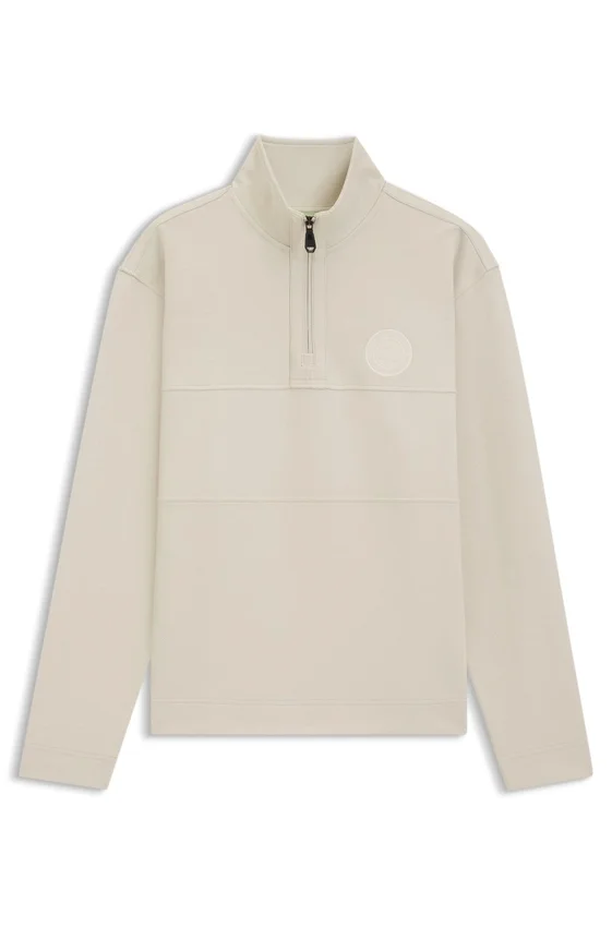 Cotton-blend sweatshirt with tennis-themed logo Cotton-blend sweatshirt with tennis-themed logo