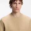 Cotton-blend T-shirt with creased effect