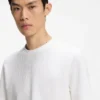 Cotton-blend T-shirt with creased effect