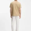 Cotton-blend T-shirt with creased effect