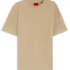 Cotton-blend T-shirt with creased effect
