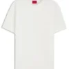 Cotton-blend T-shirt with creased effect