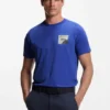 Cotton-blend T-shirt with decorative reflective accents