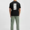 Cotton-blend T-shirt with decorative reflective accents