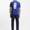 Cotton-blend T-shirt with decorative reflective accents