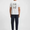 Cotton-blend T-shirt with decorative reflective accents