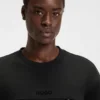 Cotton-blend T-shirt with decorative reflective details