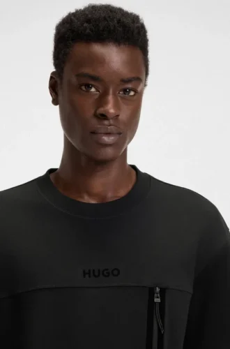 Cotton-blend T-shirt with decorative reflective details